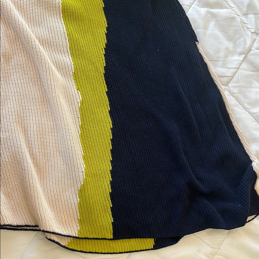 Hanifa Yellow and Blue Long Sleeve Bodycon Dress - Picture 14 of 16